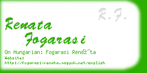 renata fogarasi business card